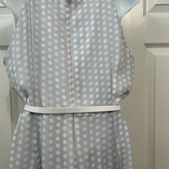 Tommy Hilfiger woman’s a line sleeveless gray and white polkadot dress ￼ - Picture 6 of 9